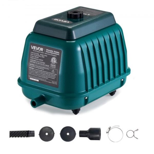 Linear Air Pump - 2219.04 GPH Air Flow - Aeration System for 11 ft. Deep Ponds for Septic Tanks - Aquariums - Waste Treatment - Seafood Restaurants