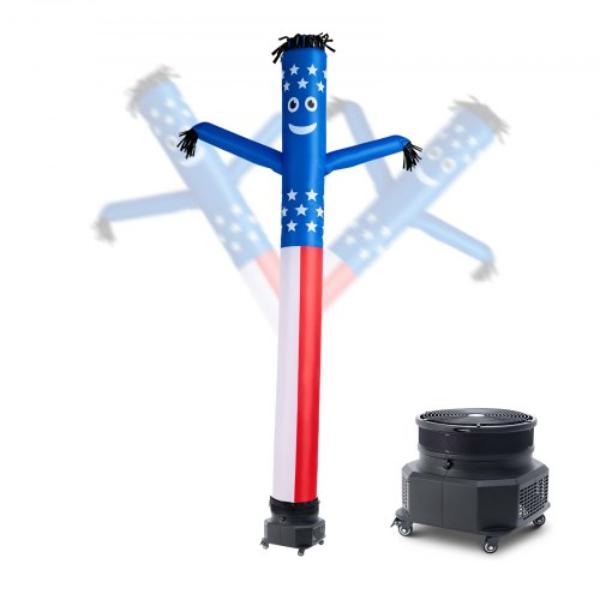 Inflatable Tube Man - 10 ft. Tall - Wacky Waving Wind Flying Inflatable Dancing Tube Guy with 0.75 HP IPX3 Waterproof Blower Fan