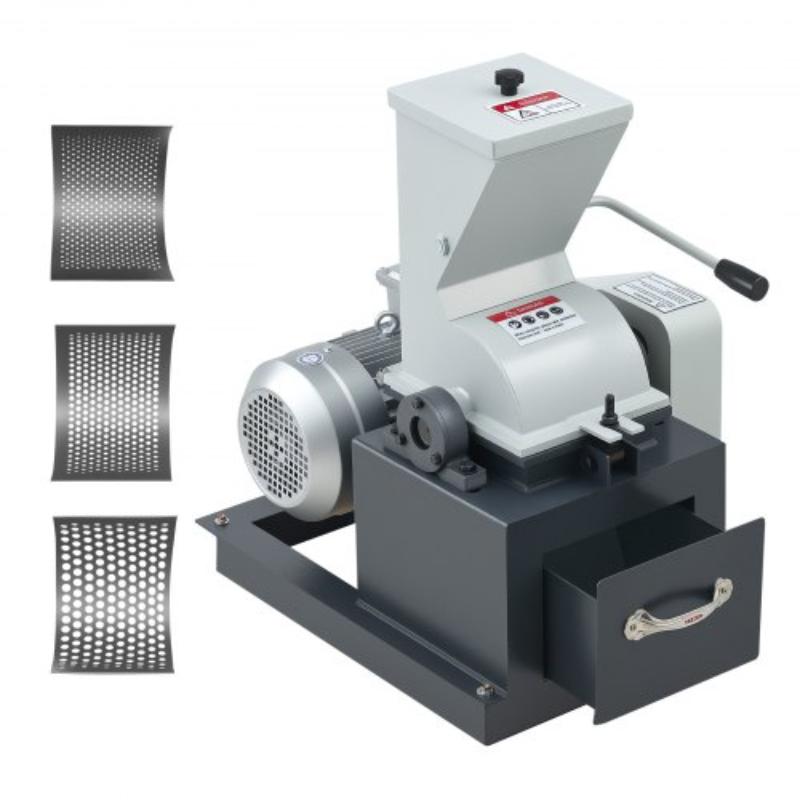 Hammer Crusher - 2.5kW 220V Electric Rock Stone Shatter Grinder - Coal Crusher Milling Machine with 0.12, 0.24-0.4 in. Sieve Screens