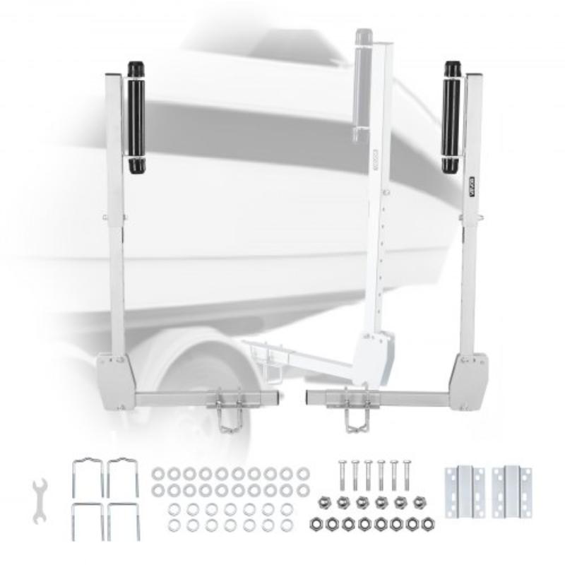 Boat Trailer Guides - 27.6-41.3 in. Height Adjustable Trailers Guide - Thickened High-Duty Trailer Guide-Ons with Smooth Roller Guidance - 2 Piece
