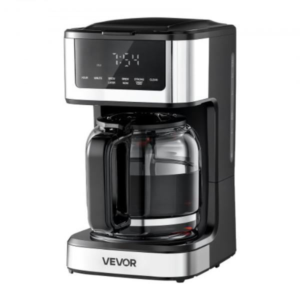 DGNXDLSKFJDGAQ9DV001V1 Programmable Coffee Maker - 12 Cup - Touch Screen - 4-Hour Keep Warm - 2 Brew Strengths - 24-Hour Programmable