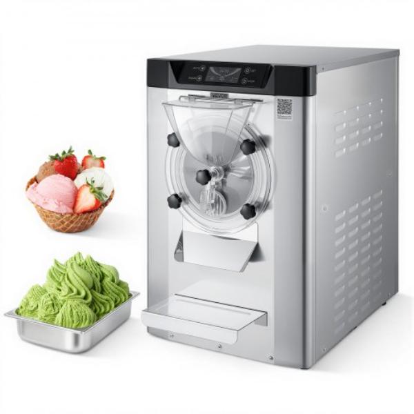 Picture of Vevor SYYSYBQLJTMSRLAUB001V6 Commercial Hard Ice Cream Machine - 2000W - 3.17-5.28 gal per Hour - Countertop Gelato Hard Serve Ice Cream Maker - 6 Liter 304 Stainless Steel Cylinder