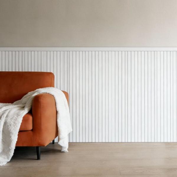 77.5 x 38.6 in. Wall Molding Kit - Wainscoting Panels - Lightweight Paintable Polystyrene - Easy to Install - Wide & Narrow Accent Wall Trim - White