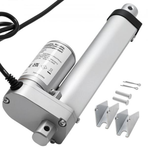 12V Linear Actuator - 4 in. High Speed - 0.6 in. - 225 lbs - IP54 Protection - Mounting Bracket for Lift Desk - Recliner Chairs - Window Door Opener