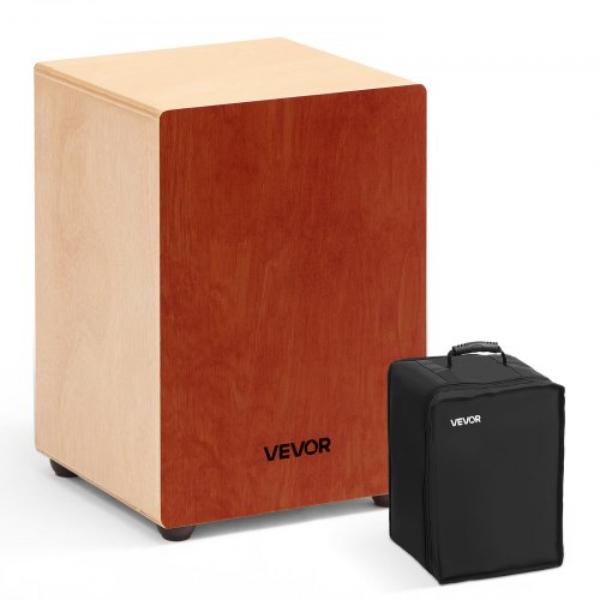 MXGCGKJTXDBXXFWY8001V0 Birch Wood Cajon Box Drum  Percussion Instrument with Guitar Strings  Travel Bag