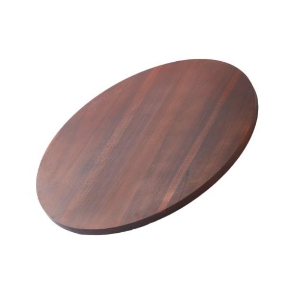 Picture of Vevor CZZP24YCMZHTGZT37V0 24 in. Acacia Wood Lazy Susan Turntable - 360 deg Rotation Round Clear Tabletop Rotating Tray for Family Gatherings - Banquets & Weddings