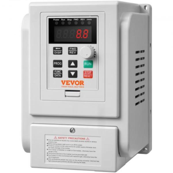 Picture of Vevor BPDSQ3HP0000FEVFCV7 VFD 2.2KW 10 Amp 3HP Variable Frequency Drive for 3-Phase Motor Speed Control