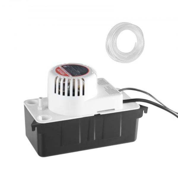 Picture of Vevor ZBJZYPSB60W10SEO5001V1 Condensate Removal Pump - 1-50 HP - 65 GPH - 15 ft. Lift - 0.5 gal Tank - Automatic AC Condensation Pump with Float Switch & 20 ft. Hose