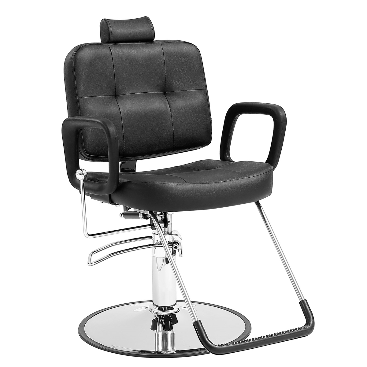 Picture of Vevor SLYZ4021485YDPBO4V0 Salon Chair&#44; Hydraulic Recliner Barber Chair for Hair Stylist&#44; 360 deg Swivel 90-125 ft. Reclining Salon Chair -330 lbs - Black