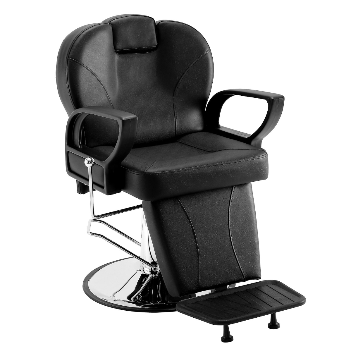 Picture of Vevor SLYZ3322485Y2EKLKV0 Salon Chair&#44; Hydraulic Recliner Barber Chair for Hair Stylist&#44; Max Load Weight - 330 lbs - Black