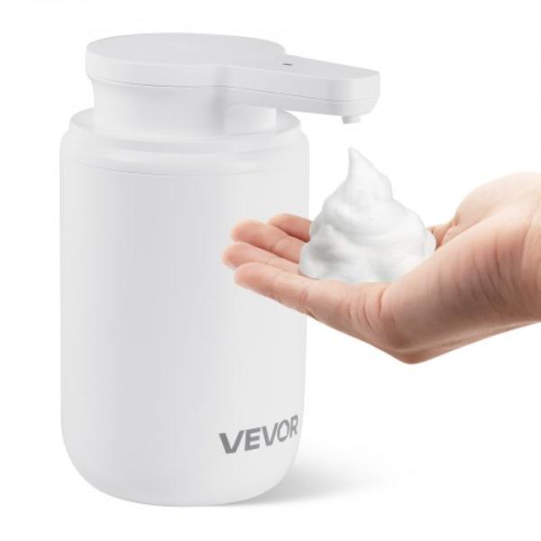 Soap Dispenser - 300 ml - Rechargeable Automatic Hand Soap Dispenser - 2 Adjustable Levels - Modern Touchless Liquid Foam Container - White