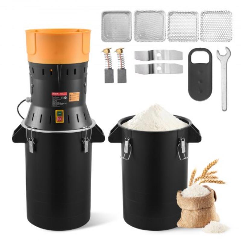 Picture of Vevor DDDPSGWYMJ25JR9JC001V1 Electric Grain Mill Grinder - 600W High Power Commercial Spice Grinder - 6.6 gal Pulverizer Powder Machine with Galvanized Sharp Blades for Dry Grains