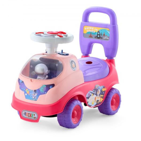 Ride On Toddler Push Car - Kids Ride On Toy - Pink - 19 to 36 Months - 48.5 lbs Load - Under-Seat Storage - Foot-to-Floor Walker