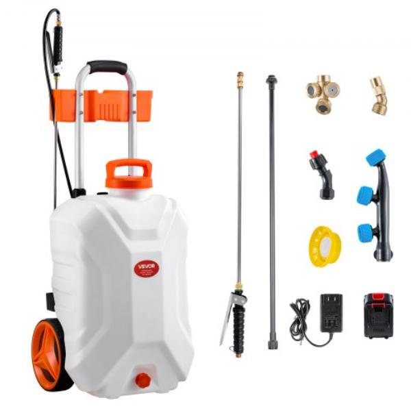 TCSPWQBCSPPPKWTA3001V1 Battery-Powered Sprayer - 10 gals - Adjustable 0-80 PSI - Wheeled Cart - 5 Nozzles - 98 ft. Hose - 3-6H Spray Time