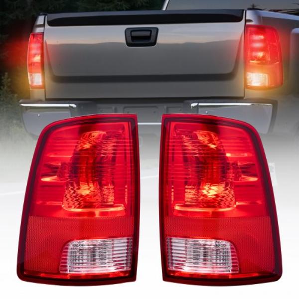 Tail Light Assembly for 2009-2018 Dodge Ram 1500 2500 3500 - Halogen Version - Left & Right Side Taillight Rear Brake Lamps - 2 Piece