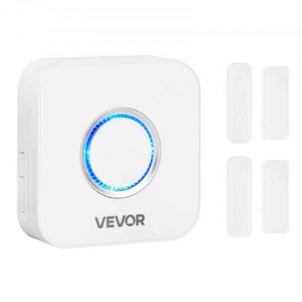 Door Chime - Wireless Door Open Contact Sensor Alarm Chime - 656 ft. Range - 58 Chimes - 5 Adjustable Volume - Alert for Business Store Home Office