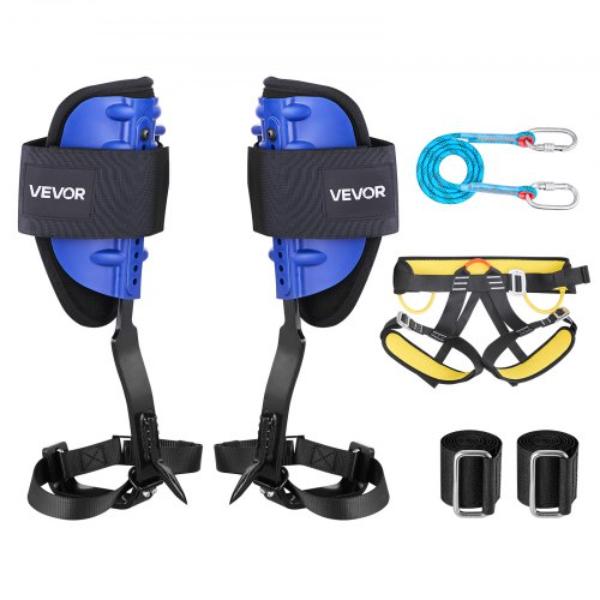 Tree Climbing Spikes Set - Height-Adjustable Tree Climbing Gear - 350 lbs Load - Heavy Duty Steel Climb Spurs Arborist Equipment
