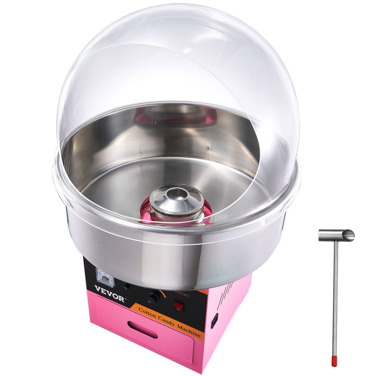 Picture of Vevor ZHSKU00000000000015 Electric Cotton Candy Machine&#44; 1000W Candy Floss Maker - Commercial Cotton Candy Machine with Stainless Steel Bowl