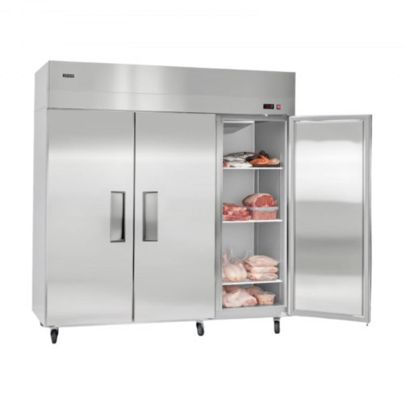 Picture of Vevor LSSYLJDSMLDDE5T1Y001V1 Commercial Freezer - 71.65 in. Width Reach In Upright-Freezer Three Door - 50.2 Cu. ft. Auto-Defrost Stainless Steel Freezer with 12 Adjustable Shelves
