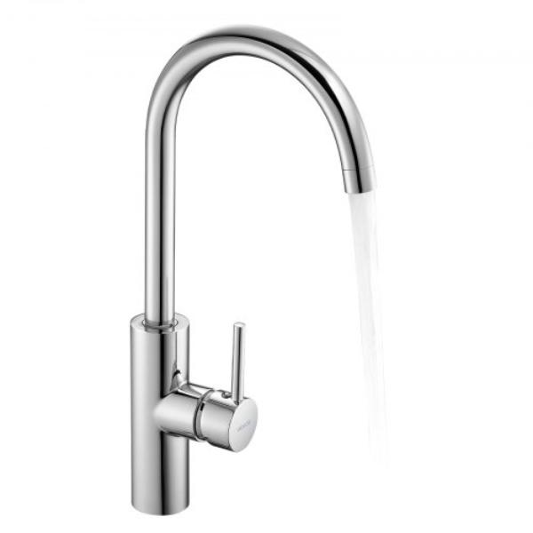 Touchless Kitchen Bar Sink Faucet - Automatic Motion Sensor - Hands-Free Adjustable Cold Hot Water Mixer - Chrome Plated Silver