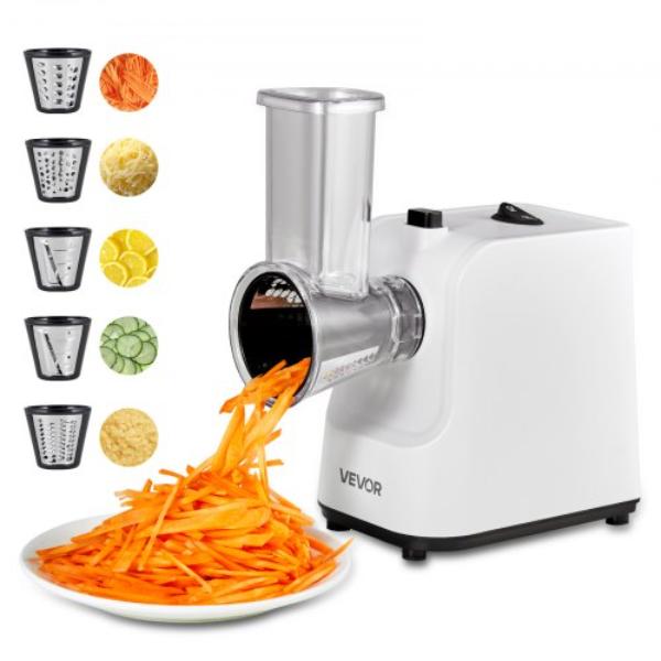 Picture of Vevor DDSCQPJSL5PD9UHP8002V1 Electric Cheese Grater - Salad Maker - 200W Salad Shooter - Electric Vegetable Slicer Shredder Chopper for Fruits - Stainless Steel Food Cutter