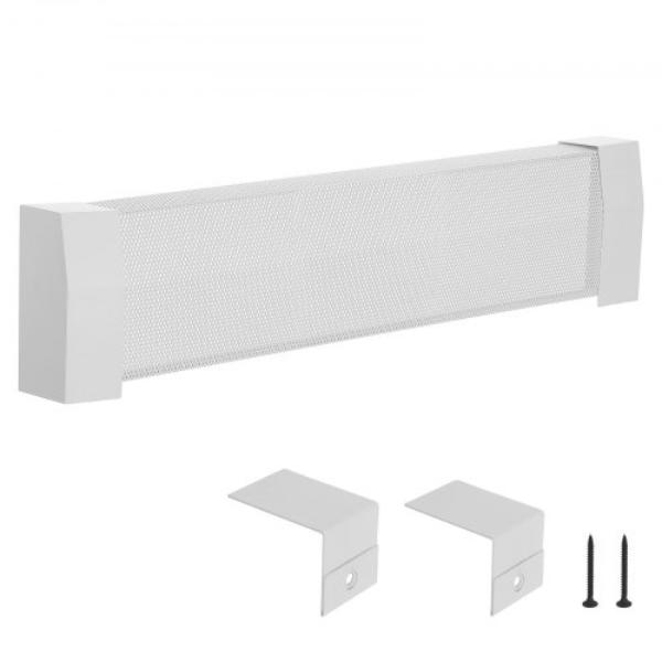 Baseboard Heater Covers - Premium Series 3 ft. Standard Electric Heating Unit Front Cover - Heavy-Duty Steel - Easy Installation, White