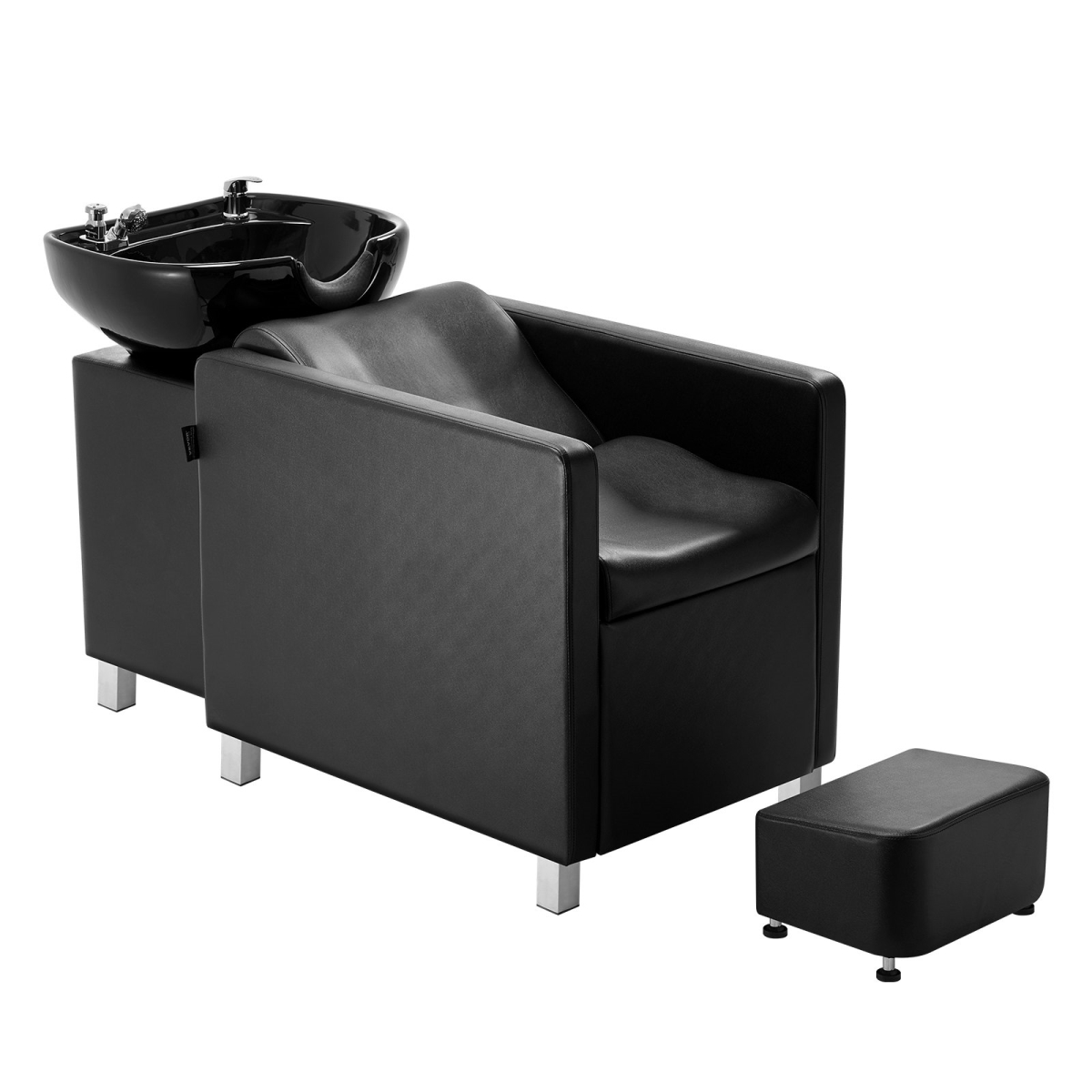 Picture of Vevor SLYCXYGDGD30YEUZ5V0 Shampoo Backwash Chair Salon & Spa Hair Washing Station with Wide Footrest