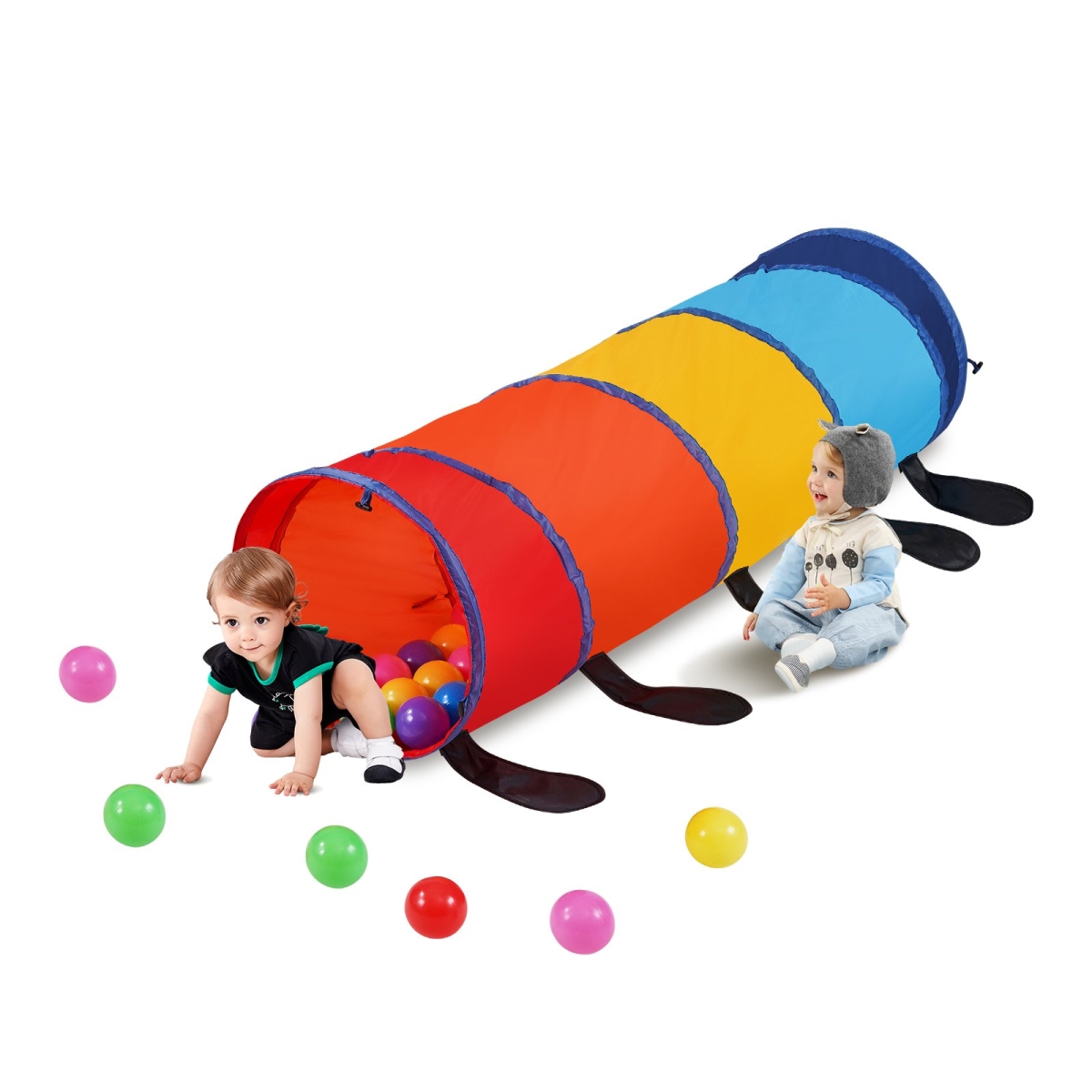 Picture of Vevor PPSDDXX1DMMCZRX6VV0 Kids Play Tunnel Tent for Toddlers&#44; Colorful Pop Up Caterpillar Crawl Tunnel Toy for Baby or Pet for Boy & Girl Play Tunnel Indoor & Outdoor Game&#44; Multi Color