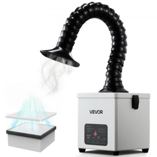 Solder Fume Extractor - 3-Stage Filtration - 3-Level Airflow - Compact Desktop Brushless Smoke Extractor for Soldering DIY Welding
