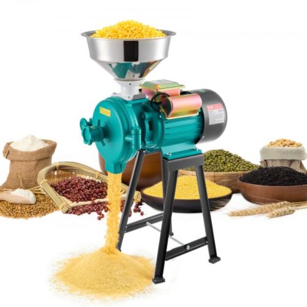 Picture of Vevor DDMPSGWYMJZTZ474I001V1 Electric Grain Mill Grinder - 110 lbs per Hour Commercial Spice Grinders - 1500W Cast Iron Pulverizer Powder Machine