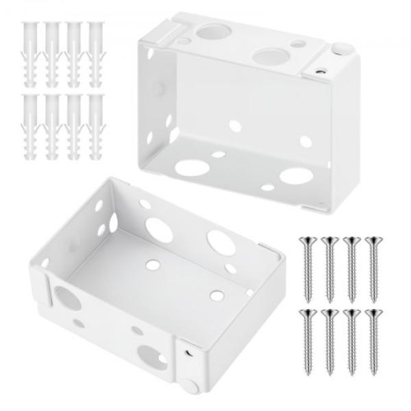 HZAZZJ2PCS00QBY37001V0 Box Blind Bracket - White for 1.5 x 2.25 in. Headrails - Sturdy Iron for Blinds Installation - 2 Piece