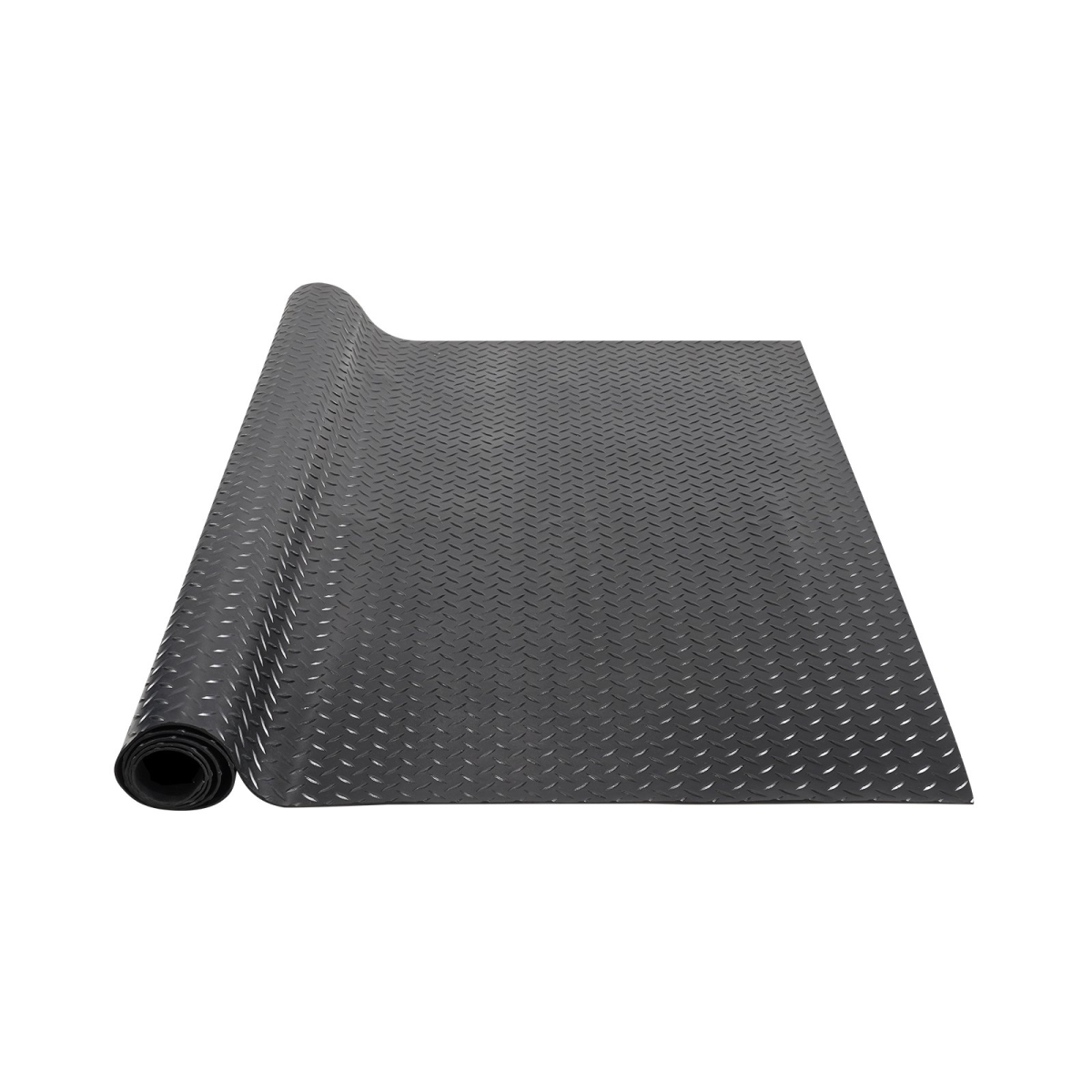 Diamond-Plate Rubber Flooring Roll, 3 mm x 4 ft. x 10 ft. Garage Floor Mat - Black