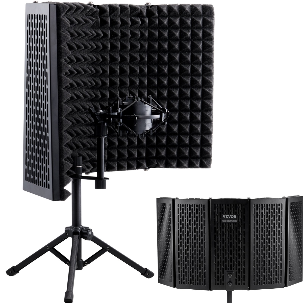 Picture of Vevor GYZGMDSXHMDT4YVZ1V0 Microphone Isolation Shield&#44; 5-Panel&#44; Studio Recording Mic Sound Shield
