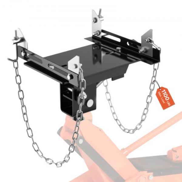 Transmission Jack Adapter - 1100 lbs Load - Heavy-Duty Steel for Floor Jack with 1.2 in. Detachable Saddle Shaft - Garage Repair Shop