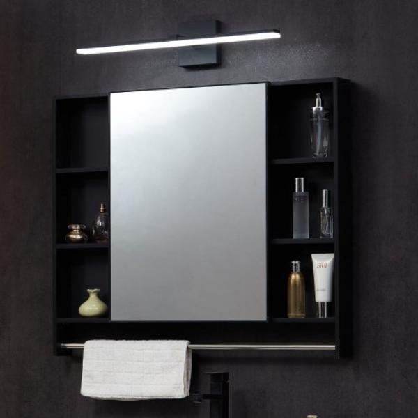 LEDXSZTZMTX1HTKT7001V7 24.02 in. LED Bathroom Vanity Light Bar - Black - 18W - 6000K - IP44 Waterproof - Modern Light Fixture Over Mirror