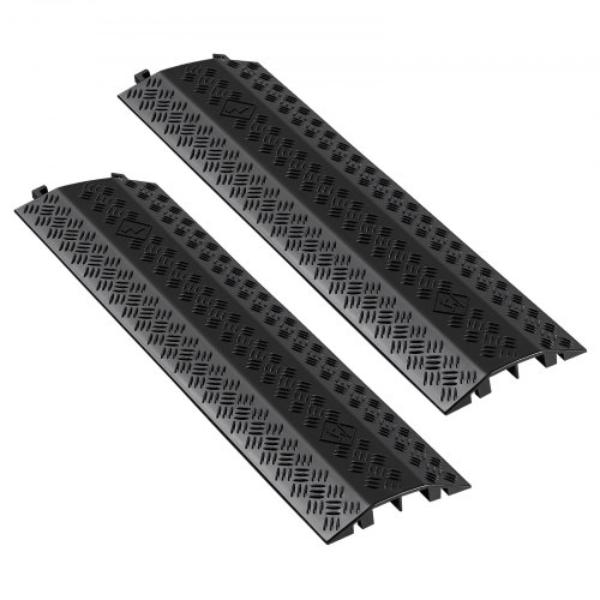 XKCDLBHPDPVCSZDQX001V0 Drop Over Cable Cover - Heavy Duty Cable Hose Protector Ramp - 17 in. - 500 lbs per Axle Load - Floor Cord Cover - Pack of 2
