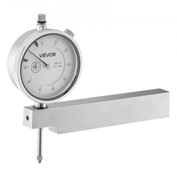 Dial Test Indicator - Metal Base - 0.001 in. Accuracy - 0-1 in. Range - Easy to Read Large Dial - Professional for Narrow Area Measurement