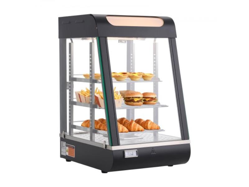 Picture of Vevor TYZSJHS3C15Y6Y6NA001V1 800W 3-Tier Commercial Food Display Warmer with LED Light