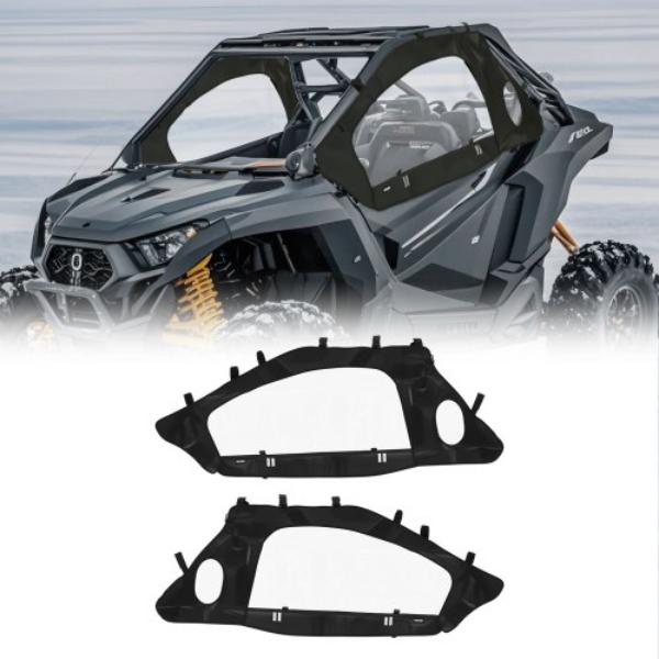 Cab Enclosure Upper Doors with 2020-2024 Polaris RZR Pro XP & Turbo R - Soft Upper Doors - Windproof Upgraded Zipper UTV Soft Side Window Kit