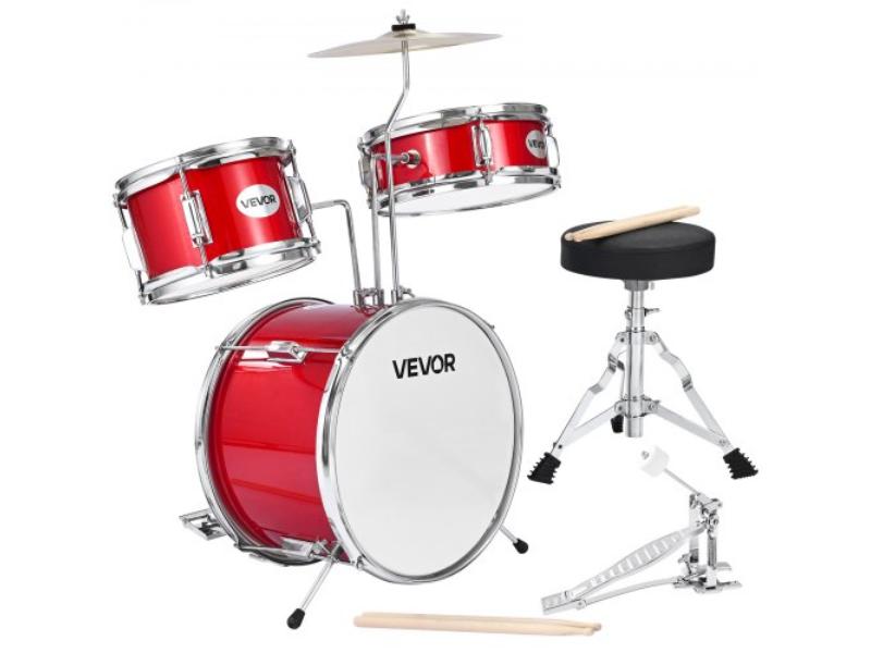 SJTJZGHSSGZ1L4ZXS001V0 14 in. Kids Drum Set for Children Ages 6-13, Red - 3 Piece