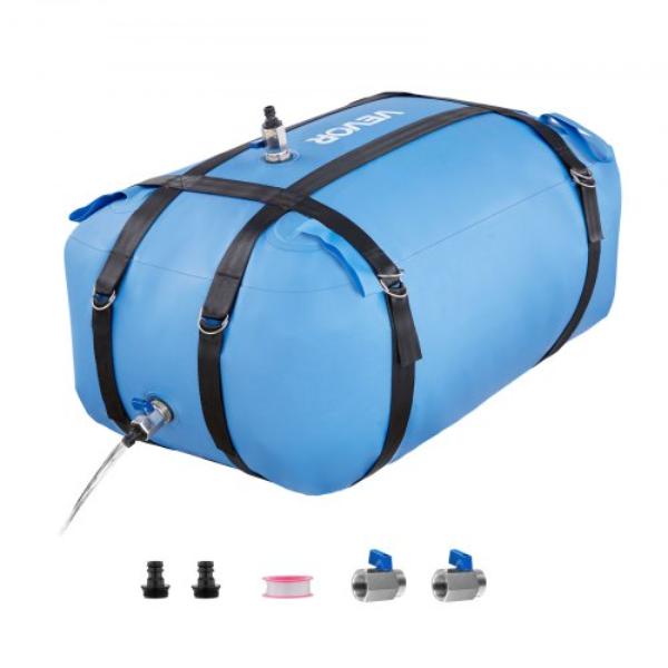 Water Storage Bladder - 35 gal TPU Soft Water Bag - Portable Collapsible Leakproof Wear-Resistant RV Tank - Camping Irrigation Outdoor Use