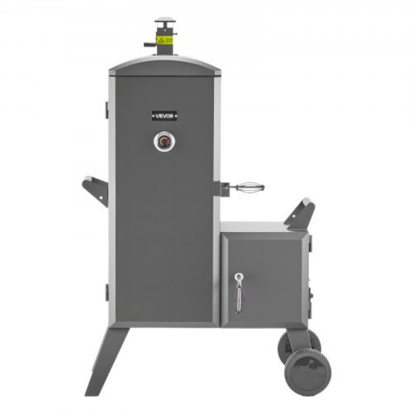 MTYXL16INCHPX9BME001V0 Heavy-Duty Steel BBQ Charcoal Offset Smoker with Side Firebox & 6 Adjustable Grates for Backyard Patio Party Cooking