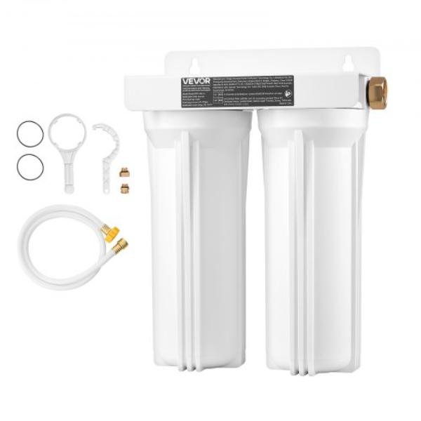 Picture of Vevor FCLSQBDDZZJSBEFML001V0 RV Water Filtration System - 2-Cartridge Water Filter System for Campers - Remove Sediments - Chlorine - Bad Tastes - Odors & Most Contaminants