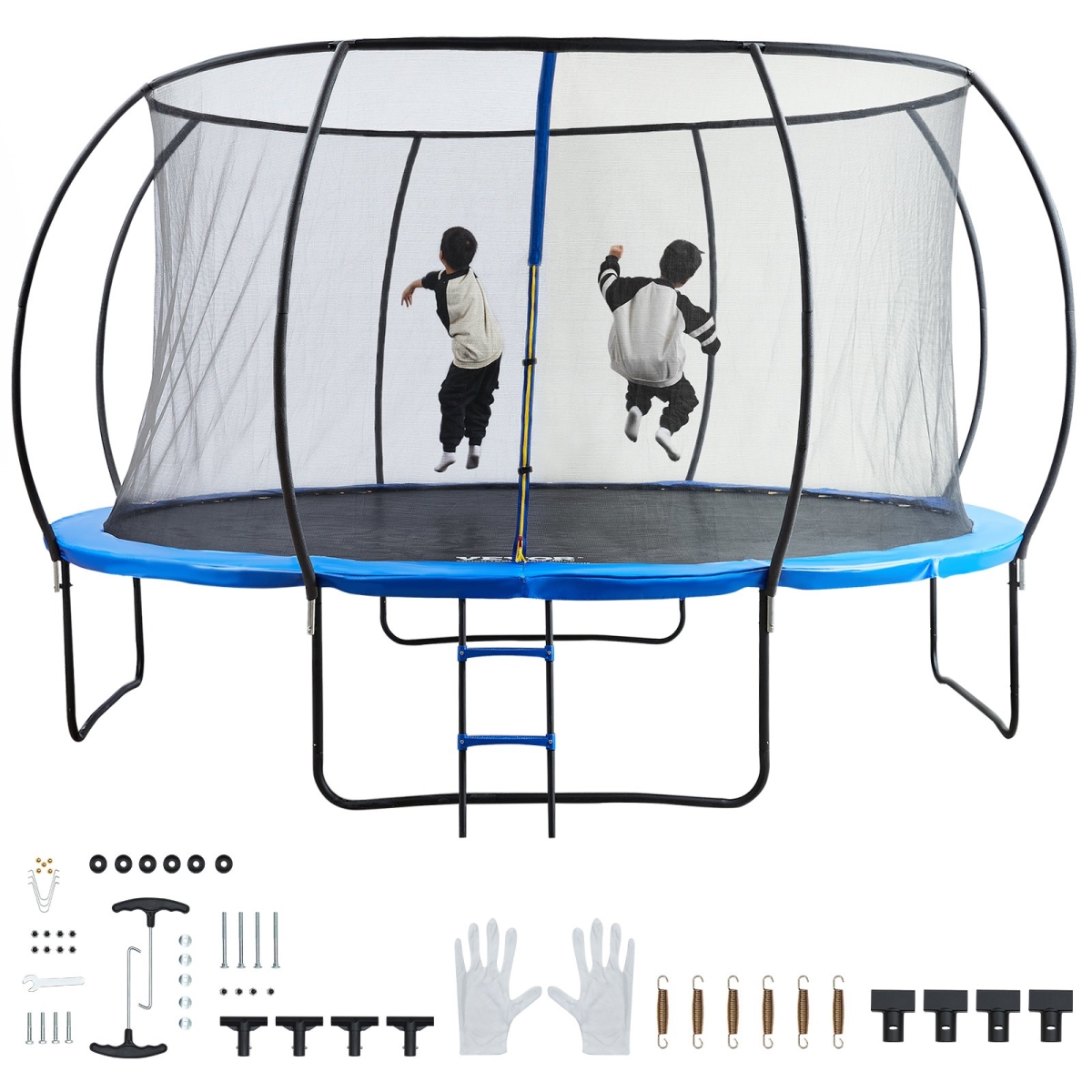 Picture of Vevor YXBC14YCHWYXD8MMPV0 14 ft. Trampoline with Enclosure Net for Kids Adults - 450 lbs