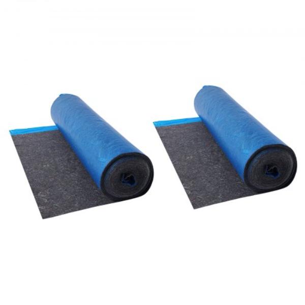 Floor Underlayment - 400 sq. ft. - 3 mm Laminate Flooring Padding - Heavy Duty Fiber & PE Film - Soundproofing & Noise Reduction - Blue