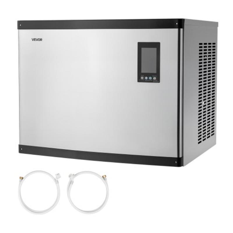 Commercial Ice Maker Machine - Head - 1000 lbs & Day Stainless Steel Ice Machine with Scheduled Ice-Making - Self-Cleaning - Adjustable Thickness