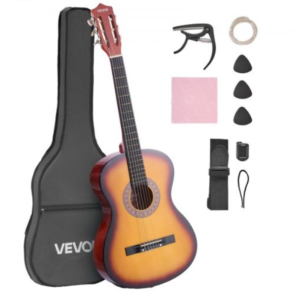 JBGDJT38INCH15A4T001V0 38 in. Classical Guitar - Wood Starter Kit - Nylon Strings - Sunburst for Beginners - Teenagers - Adults - Students