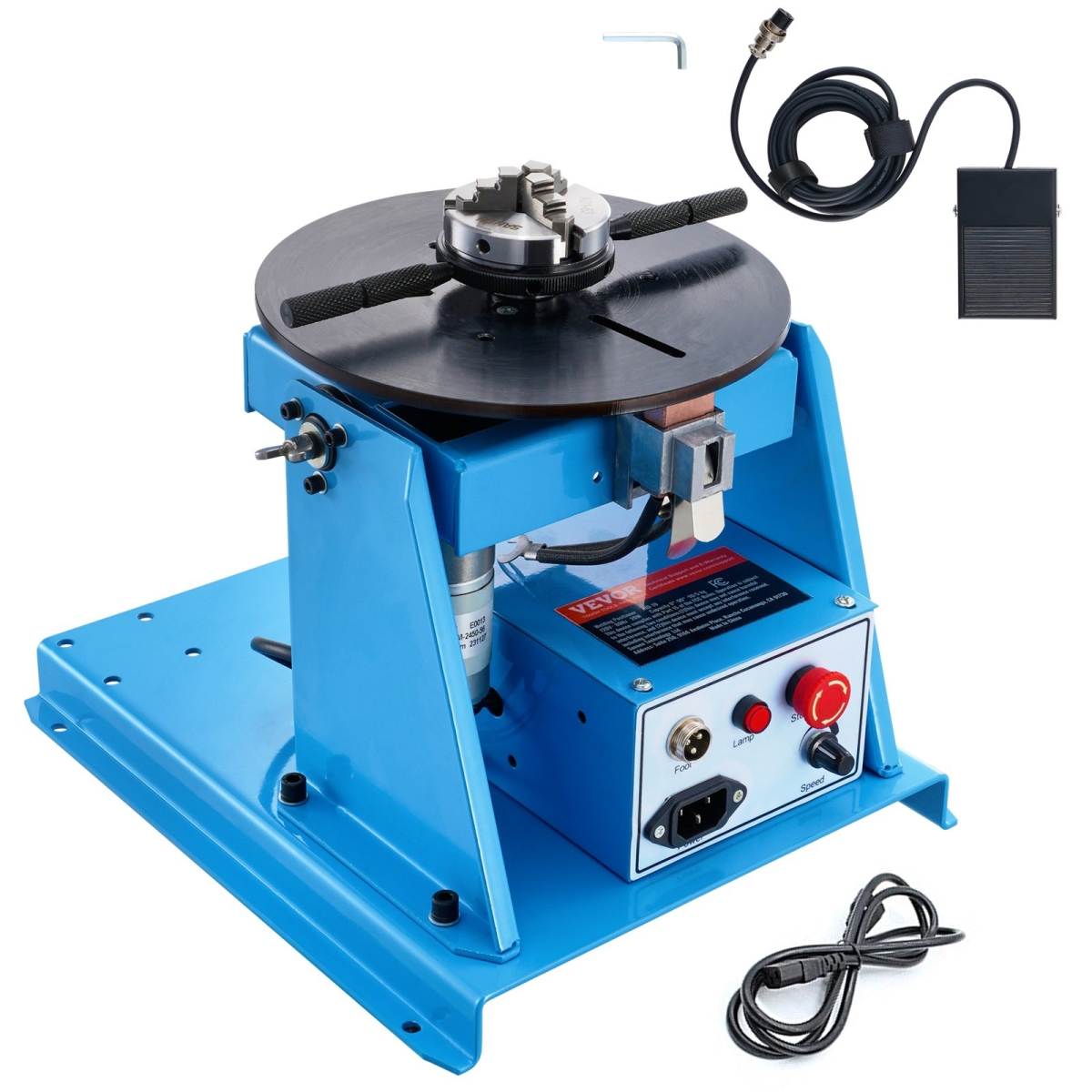 10KG Rotary Welding Positioner 0-90 deg Positioning Turntable Table 1-12RPM