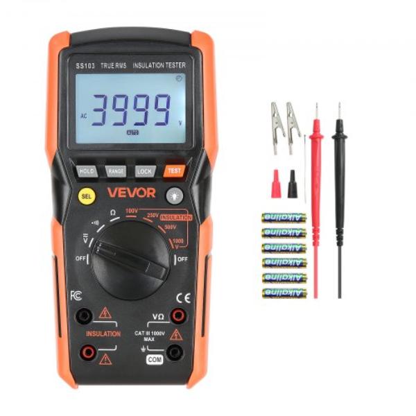 Digital Multimeter - TRMS Voltmeter Ohmmeter - 1000V AC & DC Voltage Tester for Voltage, Resistance & Continuity Measurement - 4000 Count