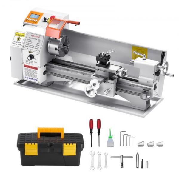 Metal Lathe Machine - 8.7 x 18 in. - Precision Bench Power Metal Lathe - Automatic Feed - 0-2500 RPM Variable Speed - 1250W Brushless Motor